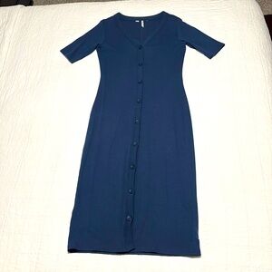 Travis Mathew navy midi dress